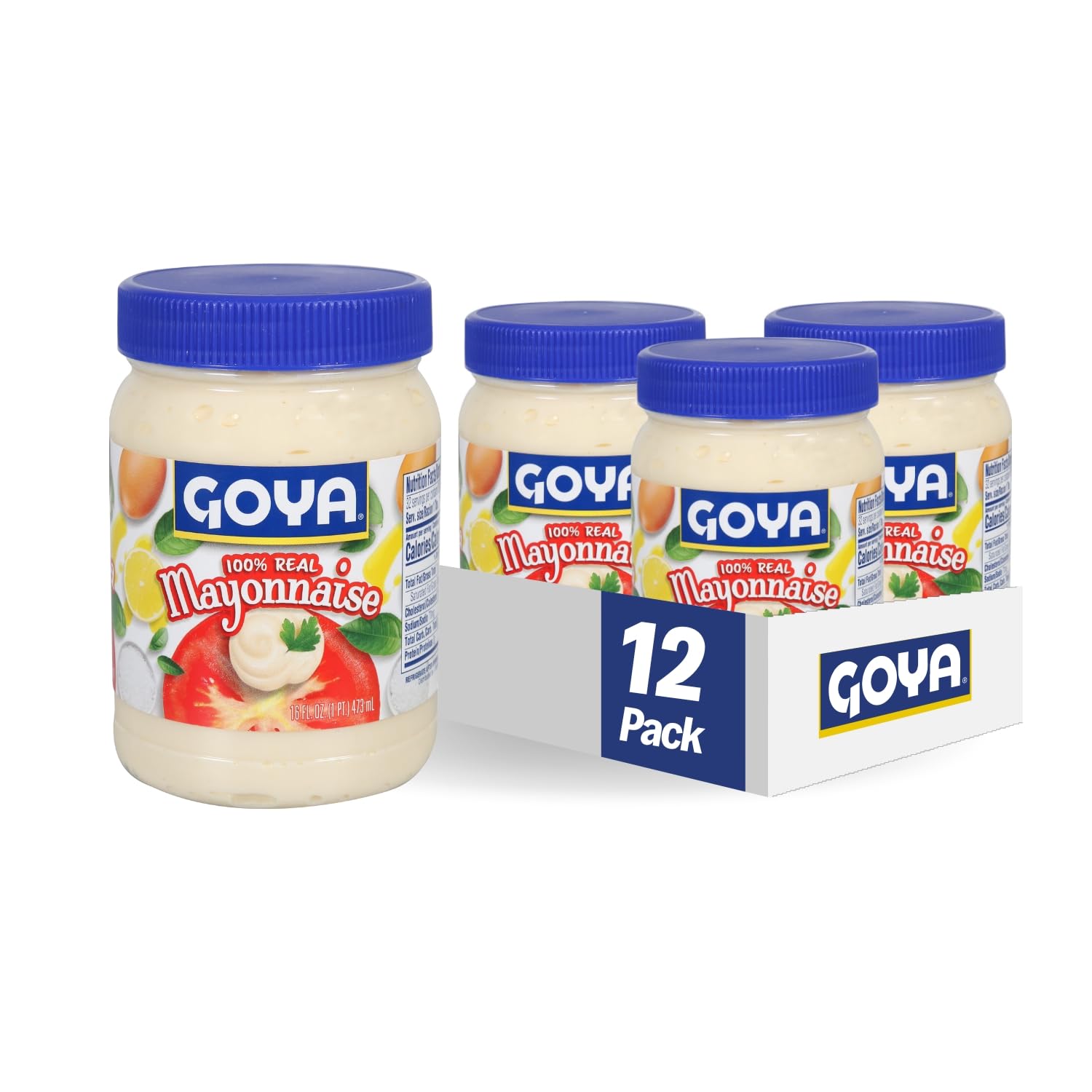 Foods Mayonnaise by Goya – 16 Ounce (Pack of 12), Pack of 12, Model 3867