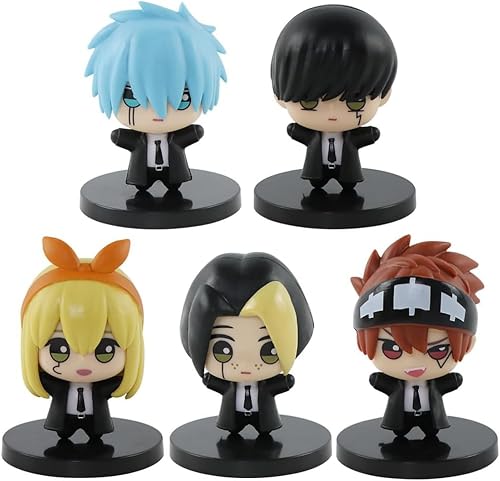 Gluckhapi 5PCS/Set Anime Action Figure Mash Burnedead Lemon Irvine Lance Crown Figures Statue Model Collectibles Figurine 7CM