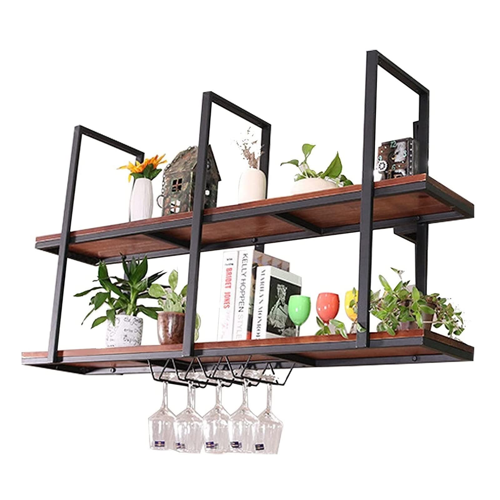 Étagère à bouteilles de vin au plafond pour bar et cuisine moderne
