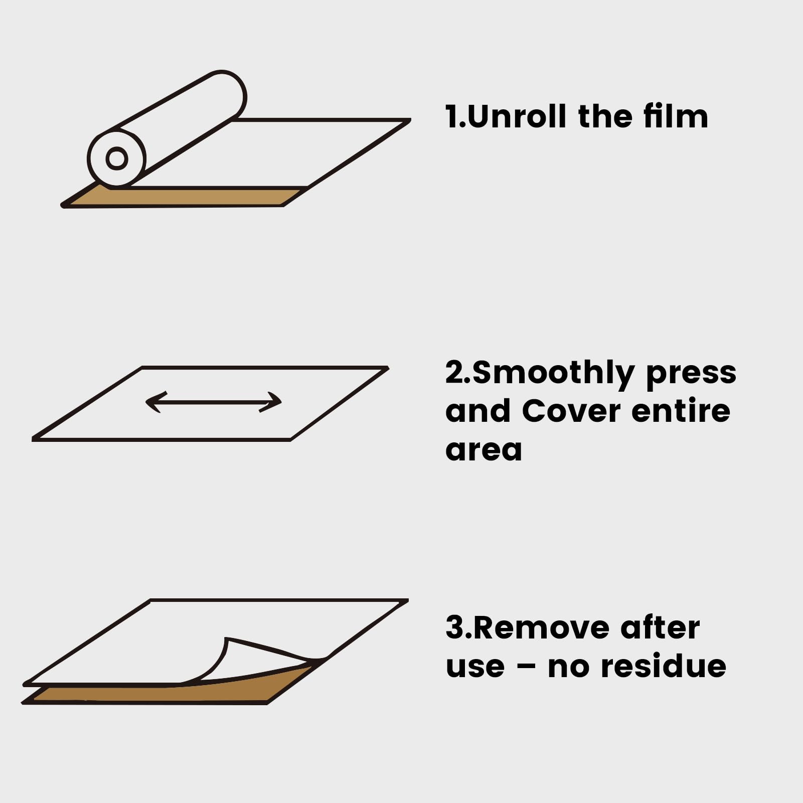 Adhes Film De Protection Pour Moquette 60 CM X 61 M Transparent Protecteur De Tapis Autocollant, Film De Surface ImperméAble Sans RéSidus Pour La Remodelation, La Peinture, La Construction