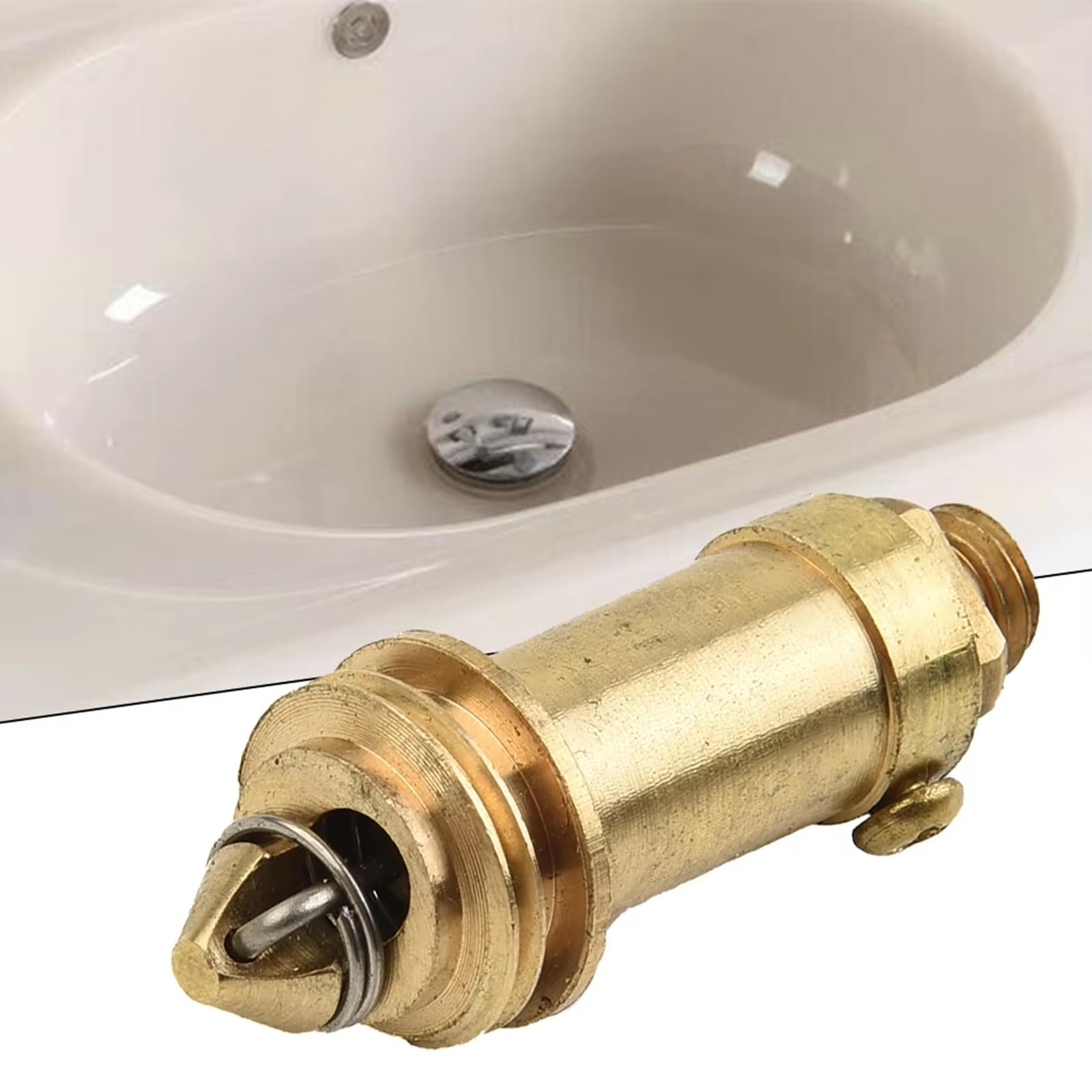 Upgrades Basin Bounce Valves Spring Mechanism Brass Cores Drainer Bathroom Sink Drain Replacement For Homes & Hotel Use