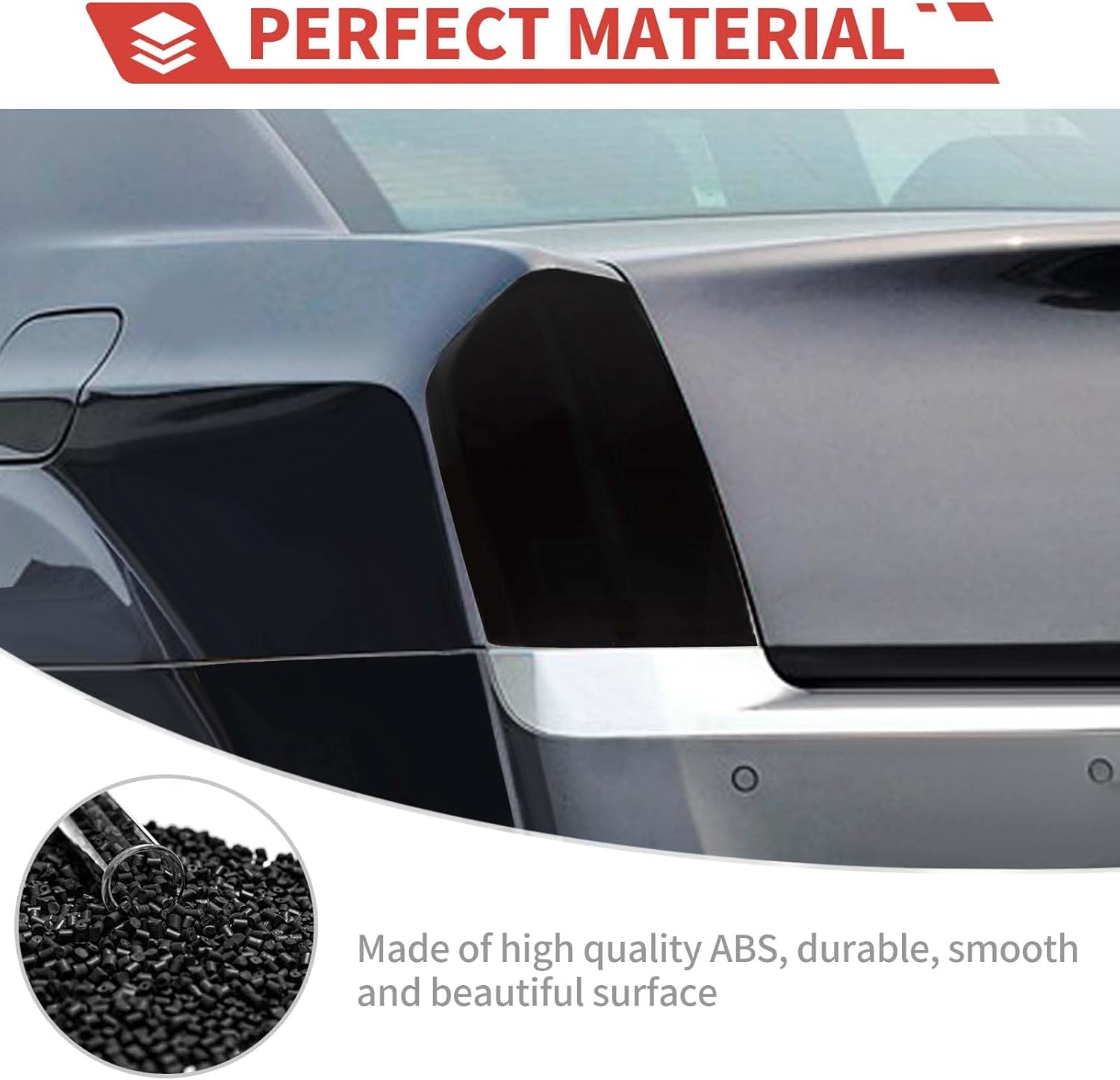 Tail Light Lamp Cover Guard and 3rd Third Brake Light Cover Blackout Kit 3Pcs Compatible with Chrysler 300 300C,Smoked Black (2011-2014)
