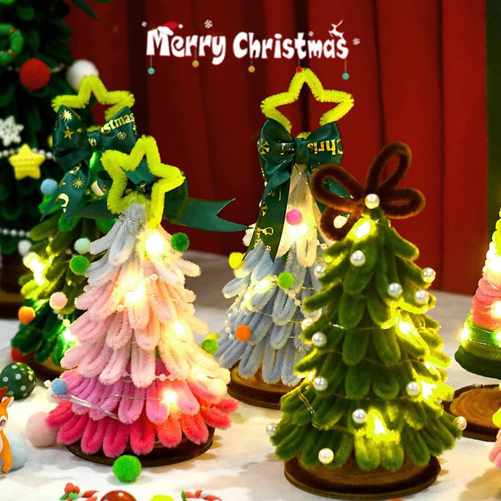 Knutselset Kerstmis, 150 stuks kerstpijpenreinigers, kerstdecoratie