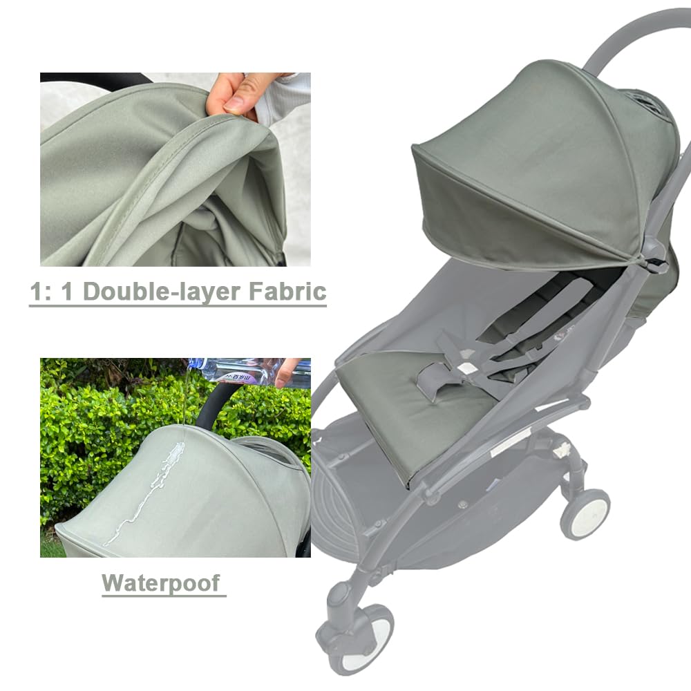 Colu Kid Stroller Canopy & Seat Cushion Compatible with Babyzen YOYO 2 & YOYO+, Stroller Accessories Replacement Kit - Image 2