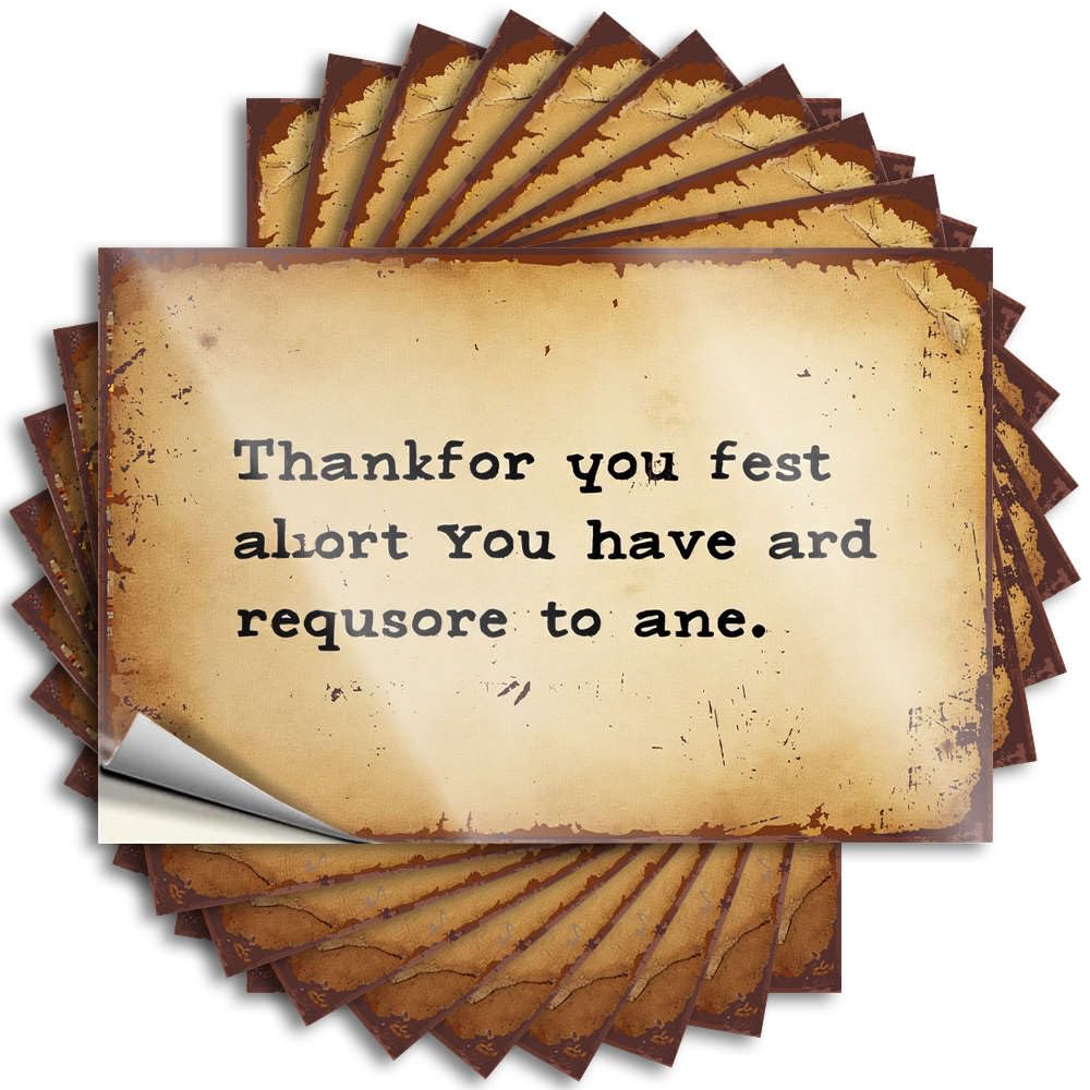 Thank You for Your Request Water Plush - Rustic Bumper Self Adhesive Sticker(8X12CM)