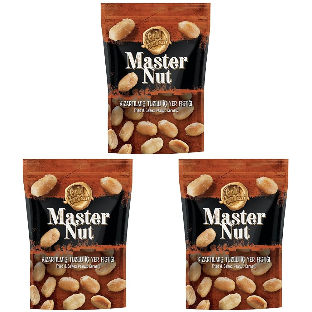 Master Nut iç Yer Fıstığı, Tuzlu, 160gr 3lü paket