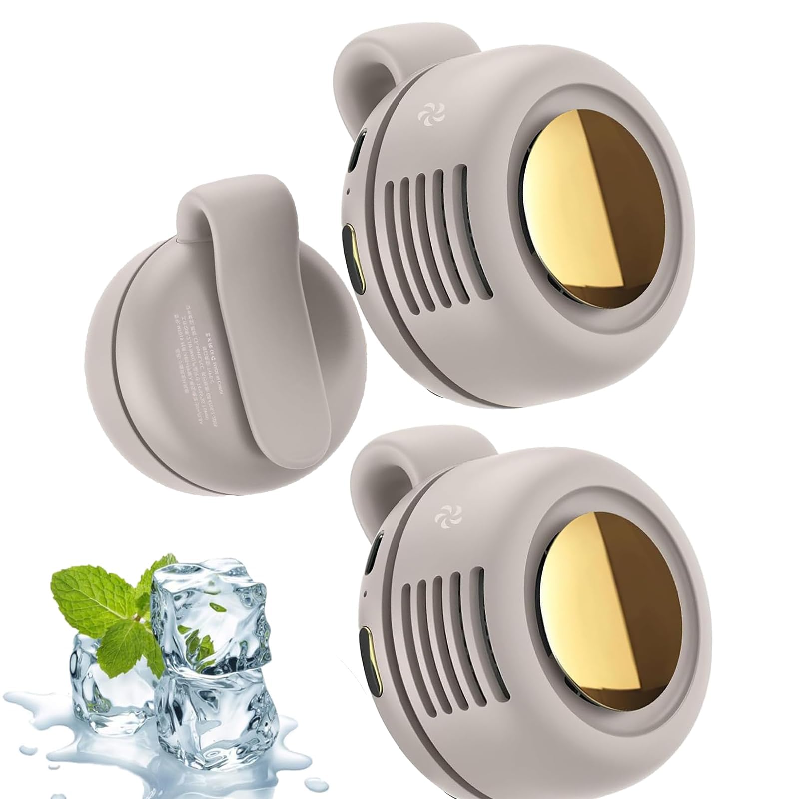 Ventilateur portable sans pales silencieux avec clip de fixation à 3 vitesses