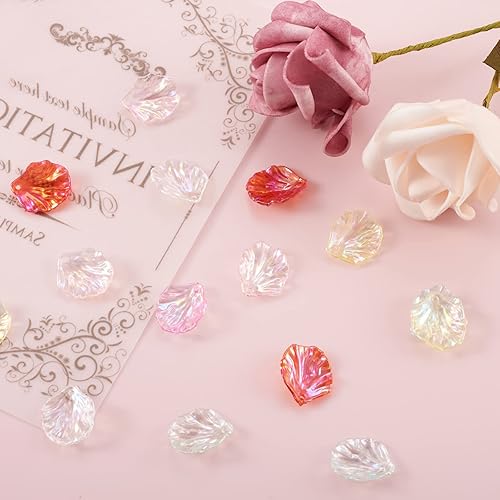 Miniatura 65 de Craftdady Dijes de cuentas de hojas de arce transparentes, colgantes colgantes de adorno para colgar, bonitos dijes para collares, pulseras, Hoja