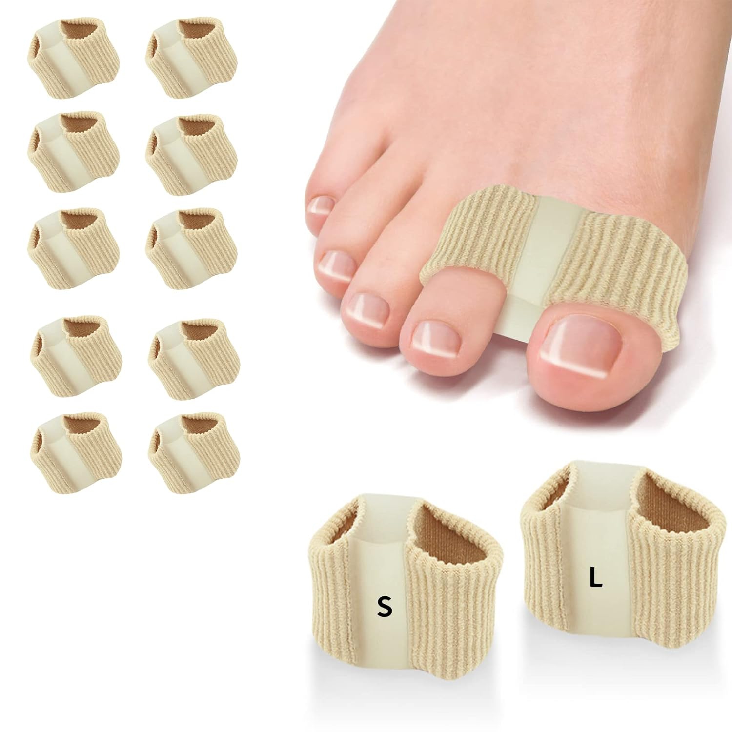 Bunion Toe Separators for Overlapping Toes Women Men,Gel Toe Spacers Bunion