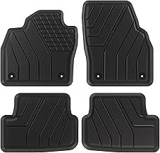 J&J Automotive | 3D Eco Rubber Mats Rubber Mats for Polo from 2017, 4 Pieces, Black, Non-Slip, Odourless, All Seasons