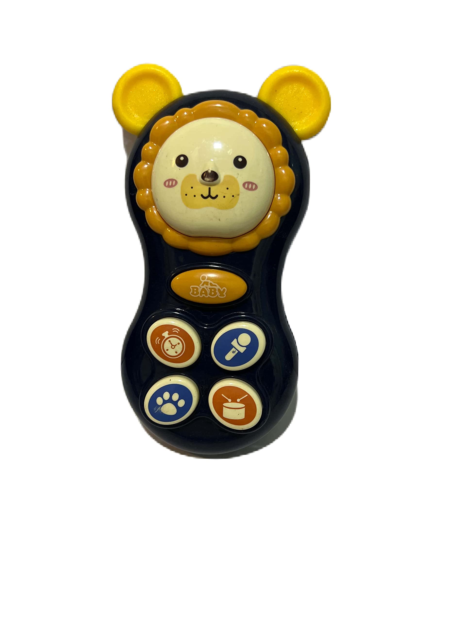 PLUSPOINT Baby Phone Toy for 1 2 3 Year Old with Light,Music Phone Toy for Baby 6-36 Months Toddler Kids Educational Phone Call & Chat Learning Play Phone Toy for Role-Play Fun(Cute Phone),Multicolor 1