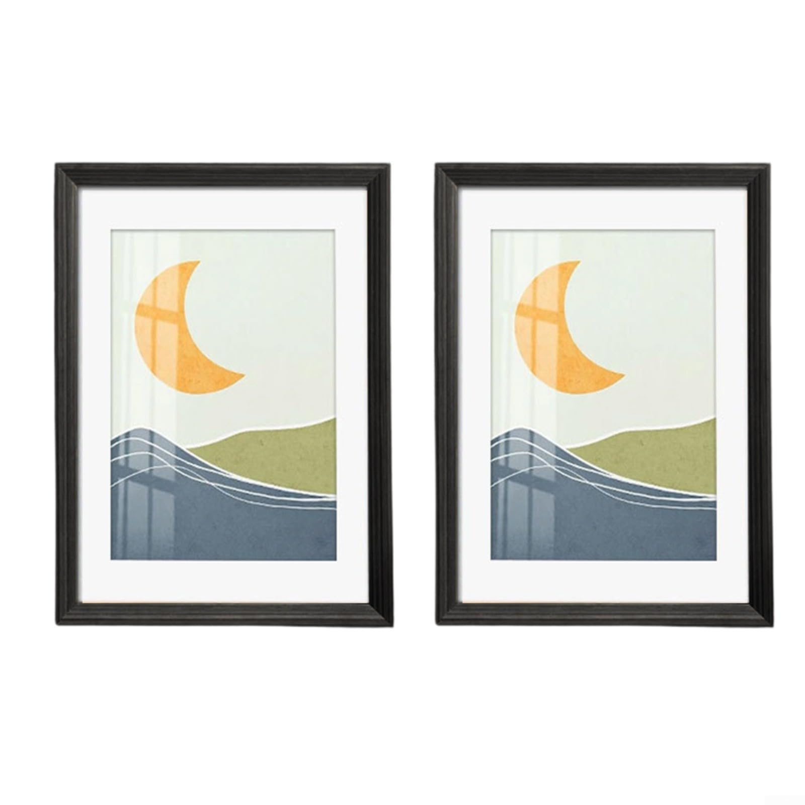 Confezione da 2 cornici nere per foto e cimeli, 40,6 x 50,8 cm, cornice portafoto in legno con retro facile per accesso, profondità 3,2 cm
