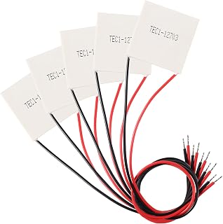 6Pcs TEC1-12703 Heatsink 12V 12A 29.7W Thermoelectric Cooler 40mm x 40mm Cooling Peltier Plate Module for Semiconductor Thermoelectric Heatsink Generation