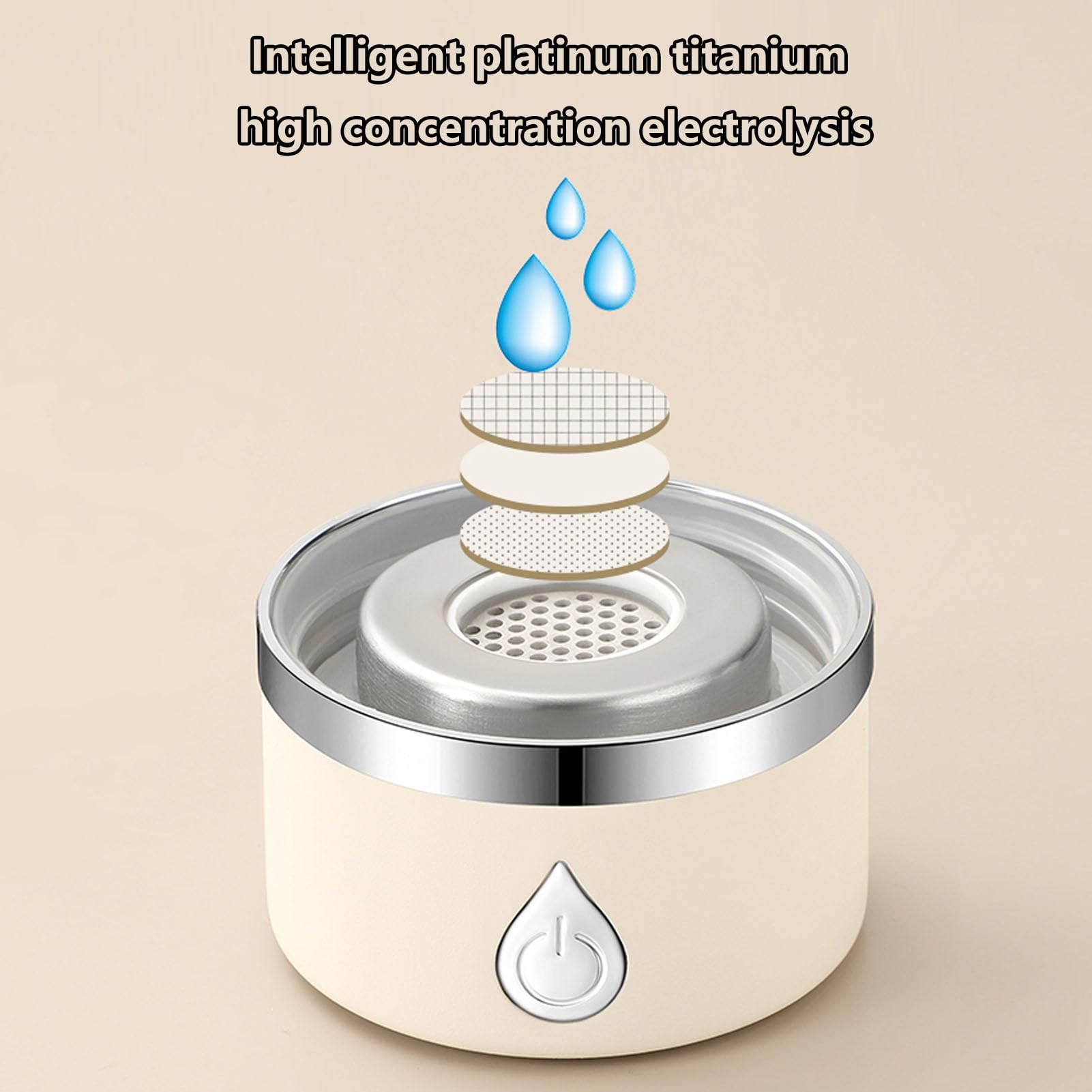 3 w 1 Tragbarer 360ML Generator Wasserstoffwasserflasche jonizator Mit Platin-Titan-Elektroliza, 3 min. Schnellelektrolyse 1300-1800PPB Für Effiziente Nutzung Zu Hause, Büro Und Reisen