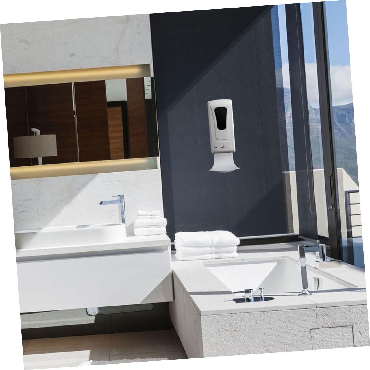 GANAZONO 3 Pezzi Vassoio Porta Dispenser di Sapone in Abs Bianco, Supporto Robusto e Sicuro per Dispenser di Sapone, Adatto per Hotel e Ristoranti