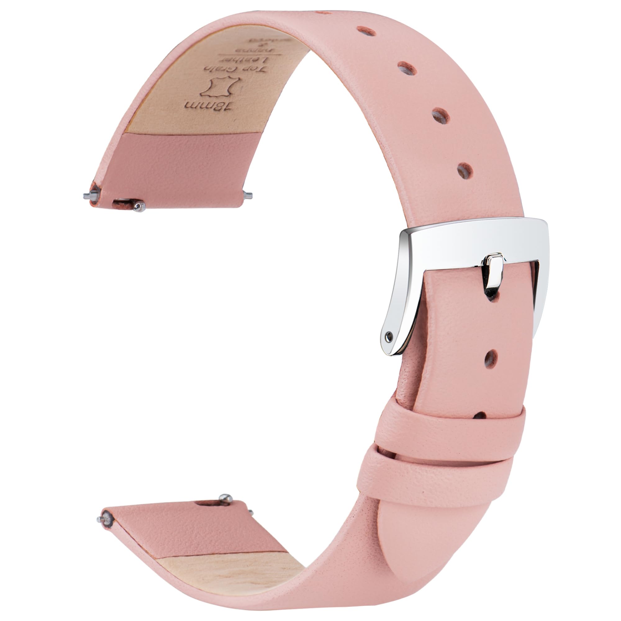 OTTOODY Leather Watch Bands Quick Release Watch Straps, Elegant & Ultra-Soft Top Grain Leather Watch Band for Women Men, Choice of Color & Width - 12mm 14mm 16mm 18mm 20mm 22mm for Watch & Smartwatch