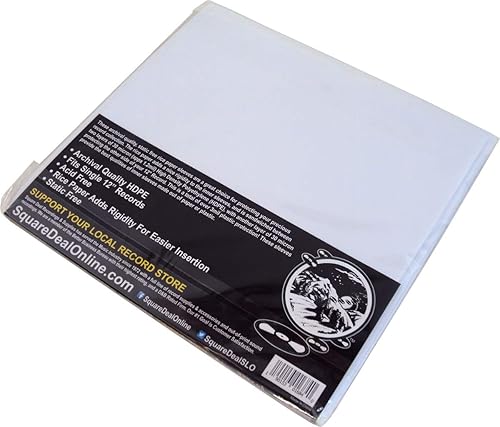 Miniatura 2 de (100) Fundas interiores de registro de 12 pulgadas, 3 capas de calidad de archivo, polietileno de alta densidad antiestático con inserto de papel de