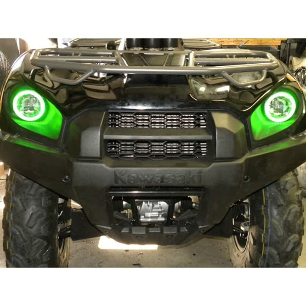 SNORKELYOURATV SYA Angel Eyes LED Halo Accent Light Kit | Compatible with Kawasaki Brute Force 650/650i/750i (2012-2023) | ATV Accessories | Blue