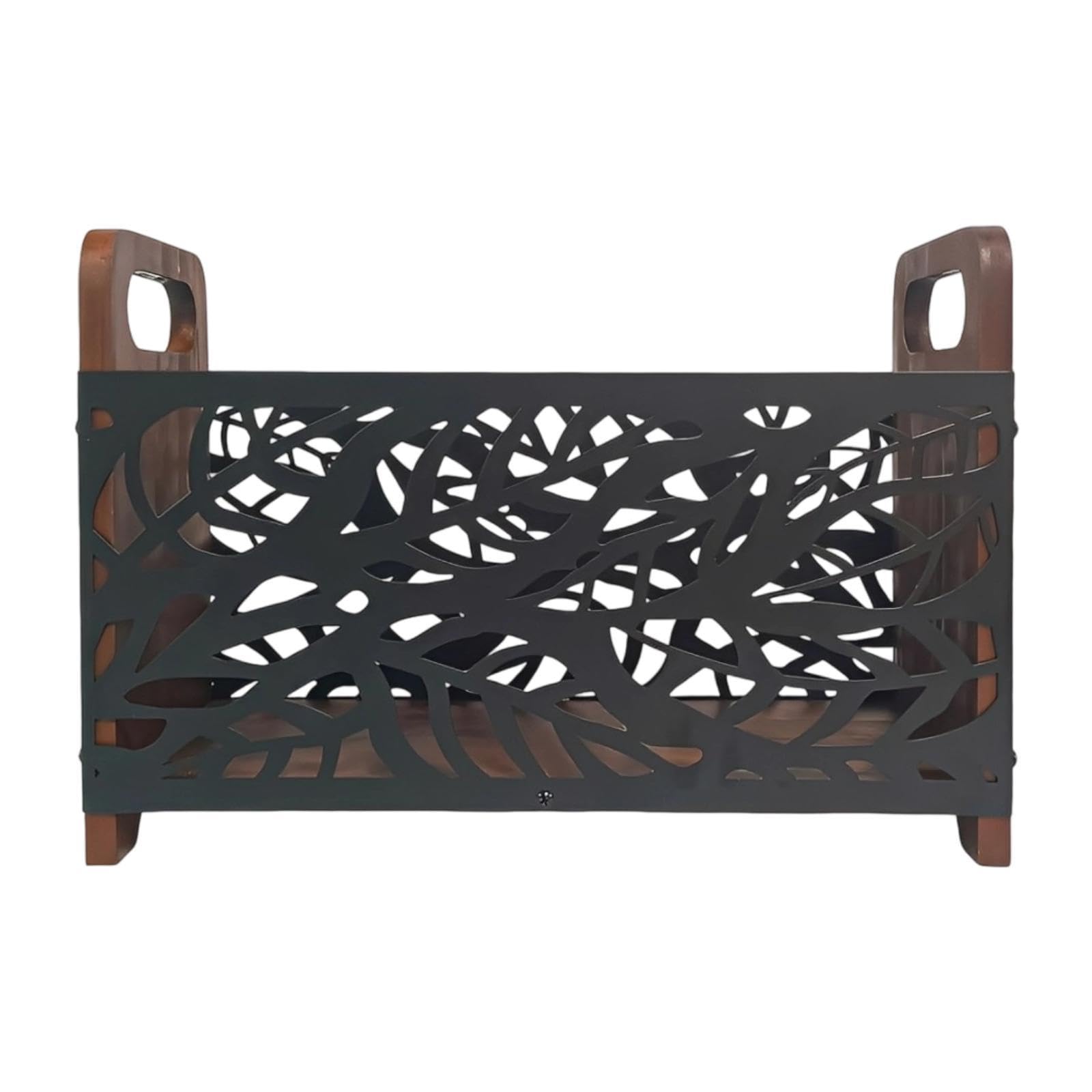 Wood Magazine Rack Farmhouse Rustic Mail Organizer for Mails Books Envelopes Leaf | Magazine Racks | Home Organization | Household Supplies & Cleaning-picture-21