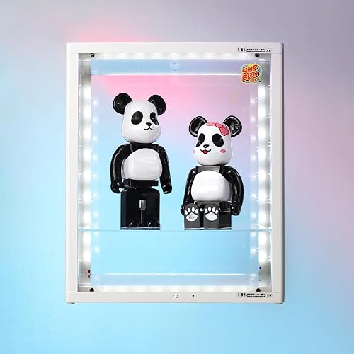 Miniatura 2 de SupBro Caja de exhibición de acrílico transparente LED, control de voz, fácil de montar, vitrina apilable para figuras de acción, juguetes,