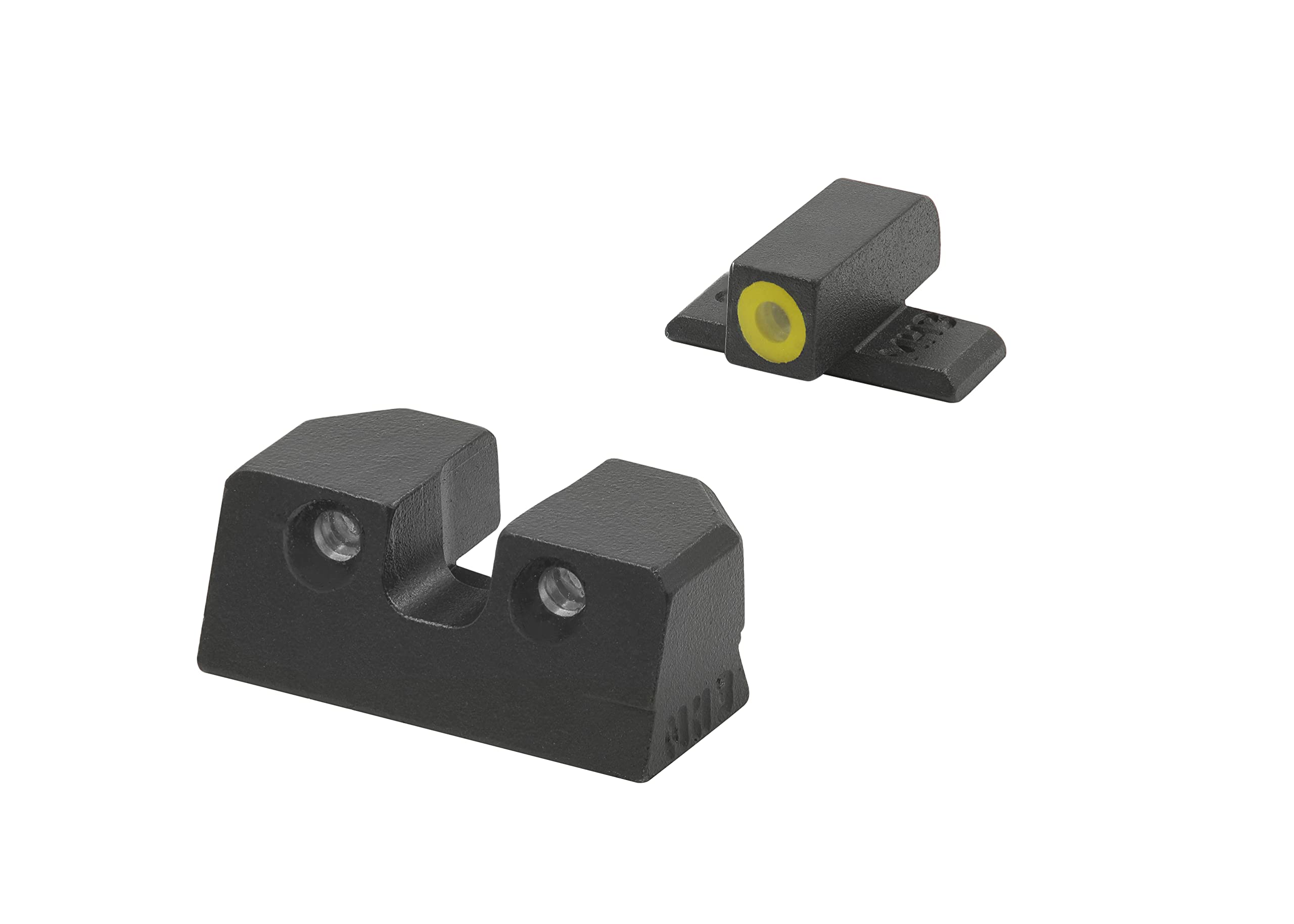 MEPRO Hyper-Bright tritium Night Sights Compatible with IWI Masada, Green tritium dots,Extra Bright Colored Front photoluminescent Night Sight, U Notch Rear Glow on Sights by Meprolight