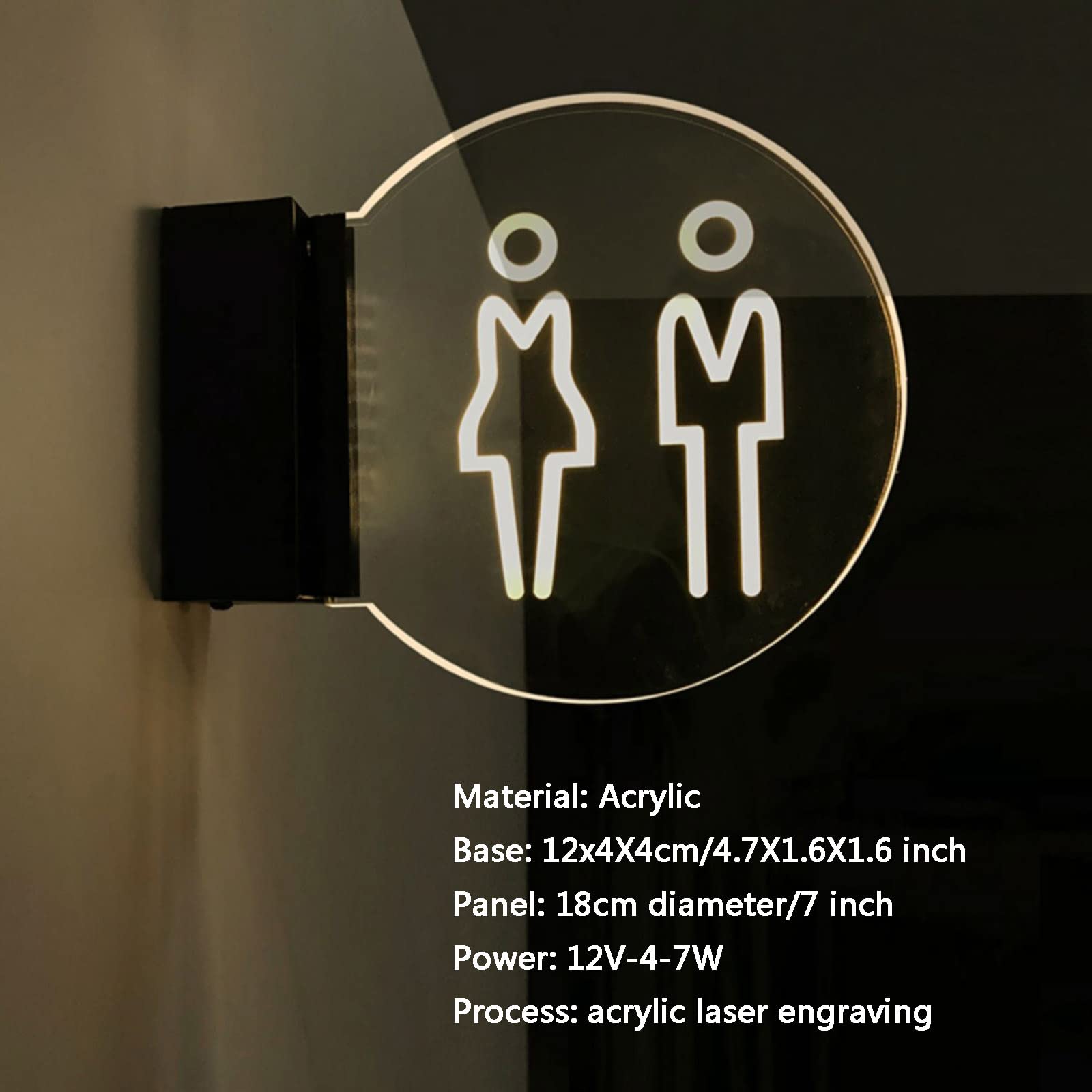 FINOTI Segno Neon Freccia Servizi Igienici Luce Neon Freccia Bagno