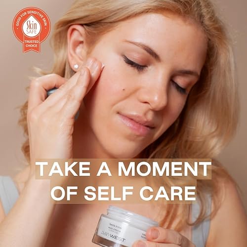 Miniatura 3 de Day + West Gentle Armor Crema facial + cuello  Cuidado de la piel lujoso para pieles sensibles  Hidratante facial con escualano, tuna orgánica,