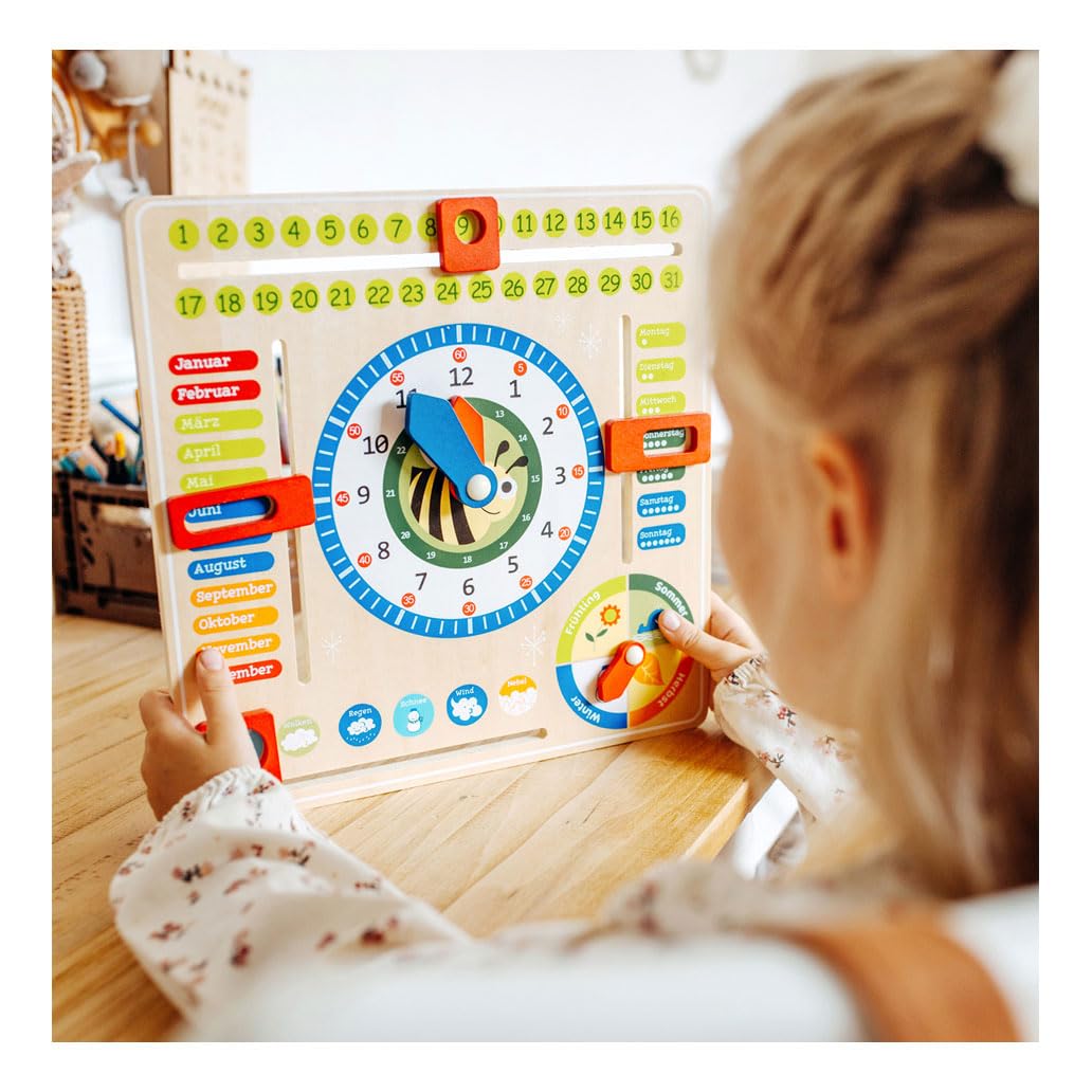 Horloge éducative - MELISSA & DOUG - Turn & Tell - Bois Massif - Intérieur - Mixte