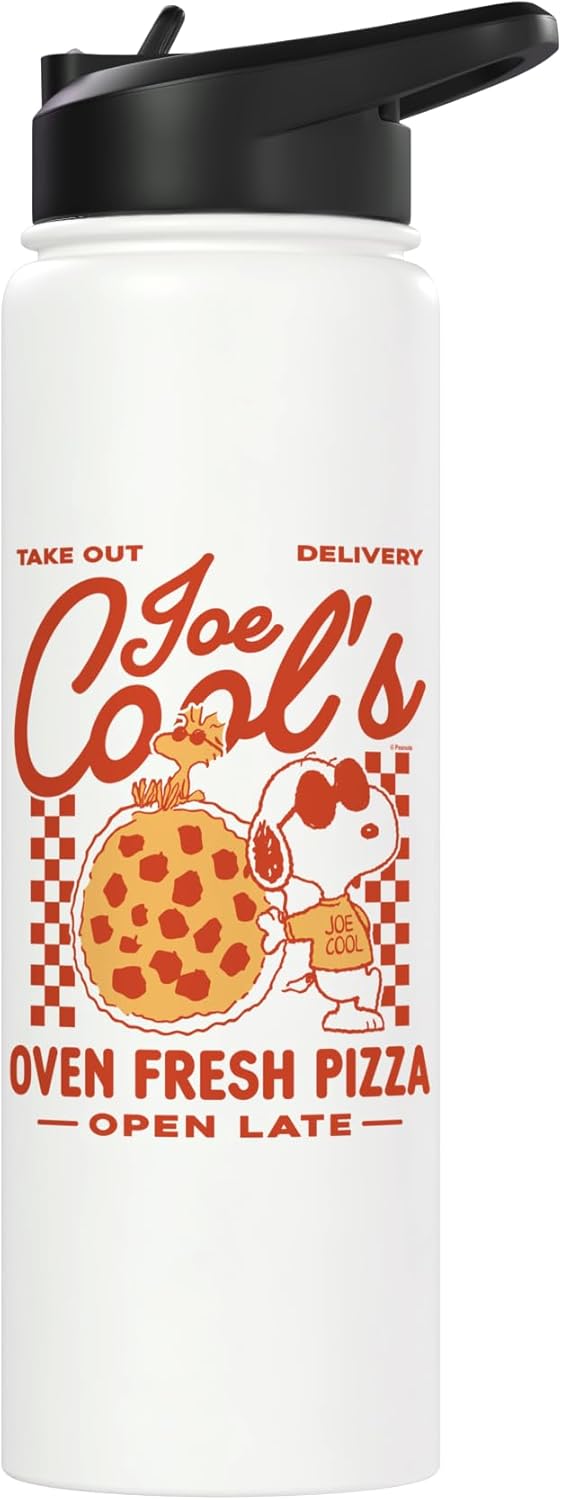 Peanuts - Joe Cool Pizza Stainless Steel Insulated Water Bottle