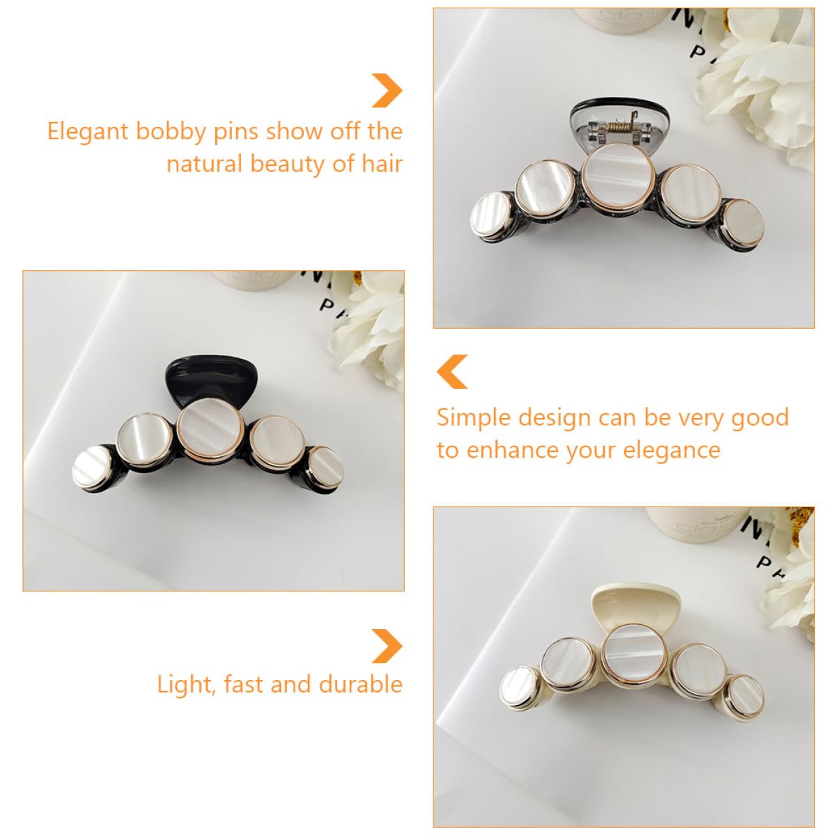 Healeved 9piezas De Pelo Para Mujeres Clip De Garra Elegante y Simple Aleatorios Para Peinados Casual y Modificaciones De Cabello