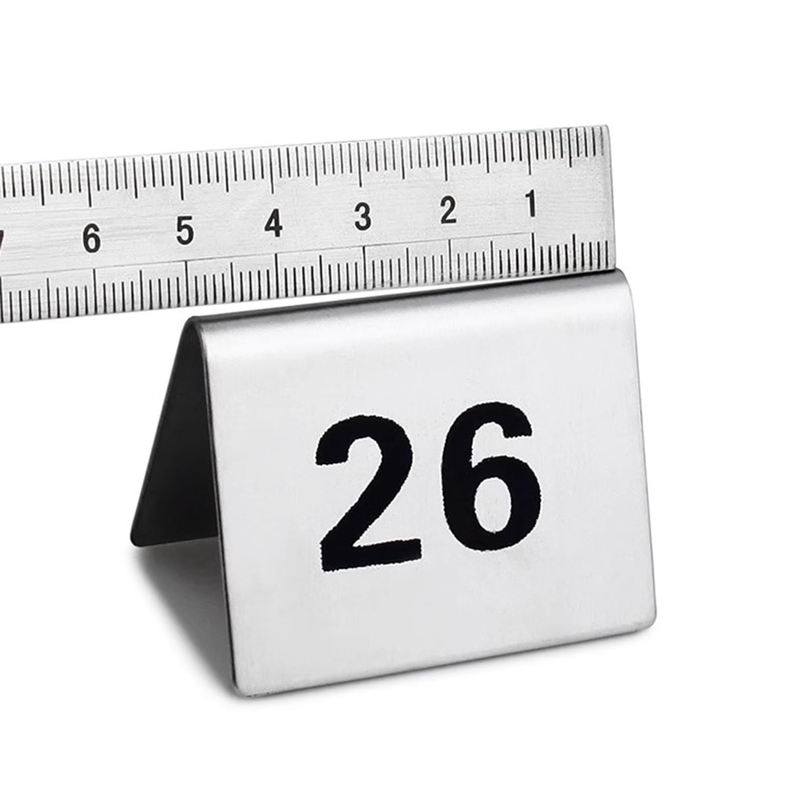 Kartki z numerami stolików w stylu namiotowym, Dwustronne karty do restauracji weselnej ze stali nierdzewnej, numery stołów namiotów - wiele rozmiarów(1-25)