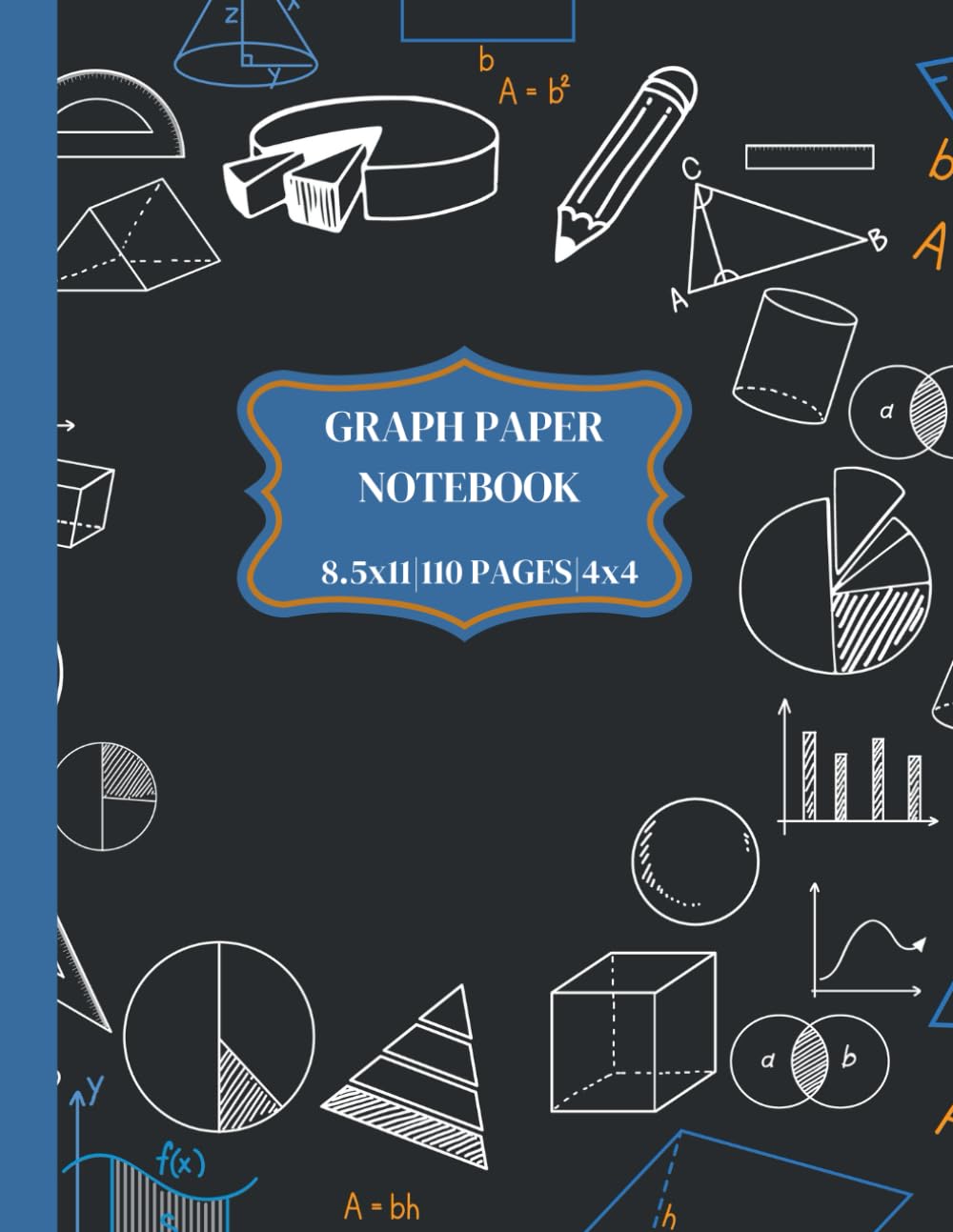 GRAPH PAPER NOTEBOOK: Perfect Companion For Maths and Science Students: Large 8.5x11 Inches, 110 Pages, 4x4 Quad Ruled.