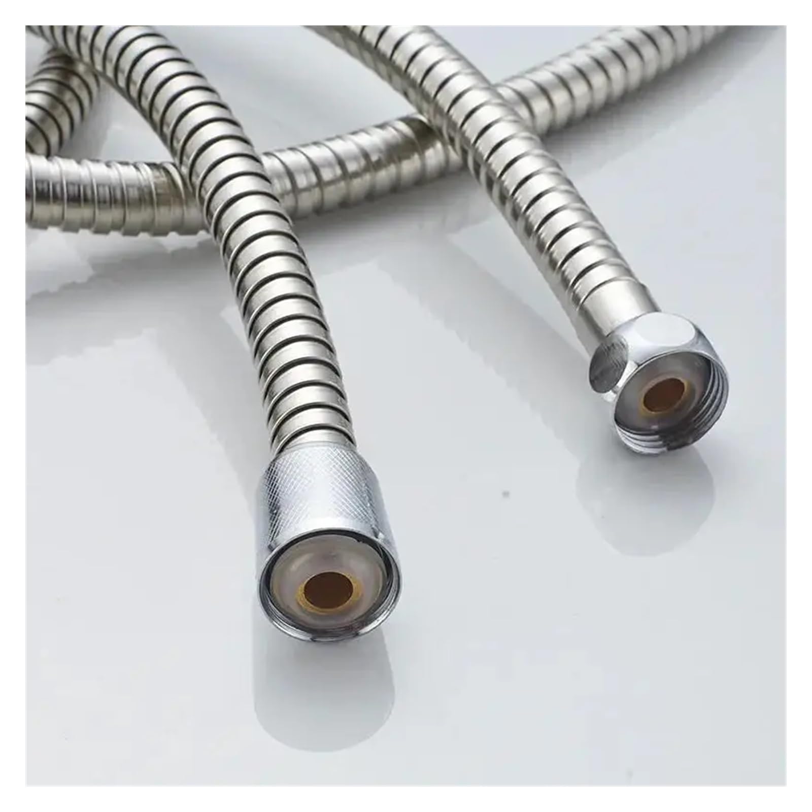 Bardzo gruby wąż prysznicowy ze stali nierdzewnej 1/5.1 cm – wąż hydrauliczny do głowic prysznicowych i baterii łazienkowych (odporny na korozję 2 m)