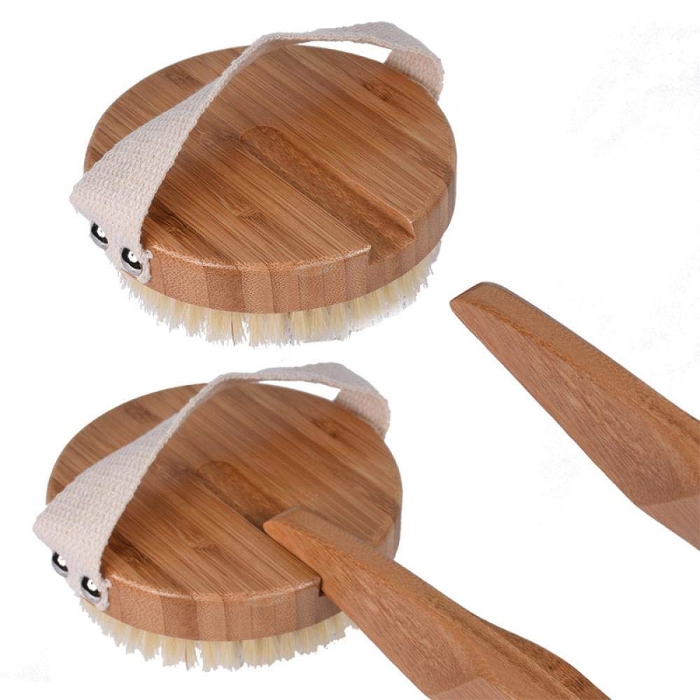 Szczotka prysznicowa 1PC szczotka do ciała bambusowa szorowarka do pleców długa rączka szczotka do kąpieli pod prysznic naturalne włosie sucha skóra bambusowe szczotki do ciała
