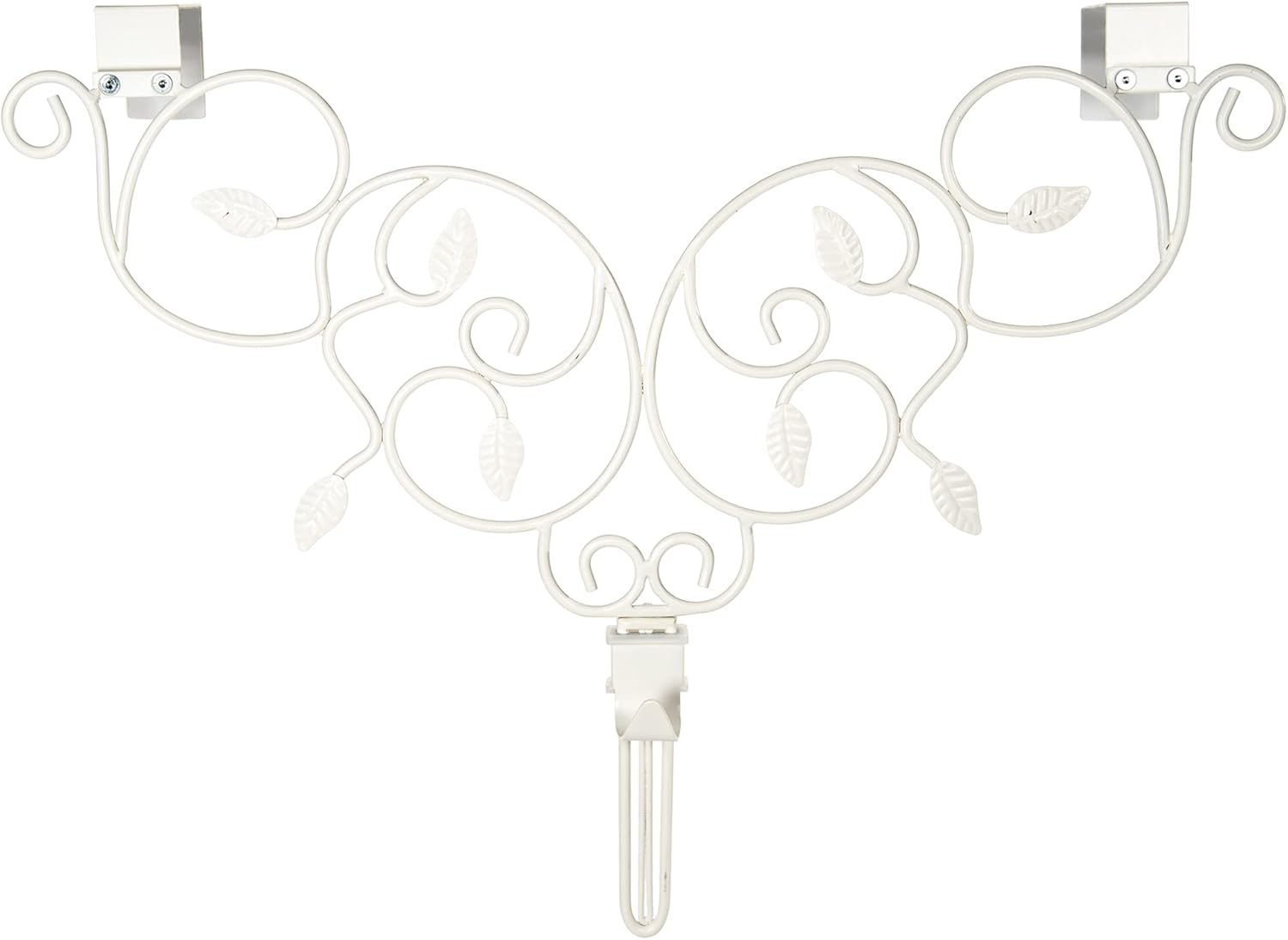 [Front Door Wreath Hanger] - Ivy Design | Adjustable Hook Length for Tall and Small Doors | Padding to Prevent Damage Like Scratch and Dents | Heavy Duty Cast Iron Metal Hangar - (Brown) : Home & Kitchen