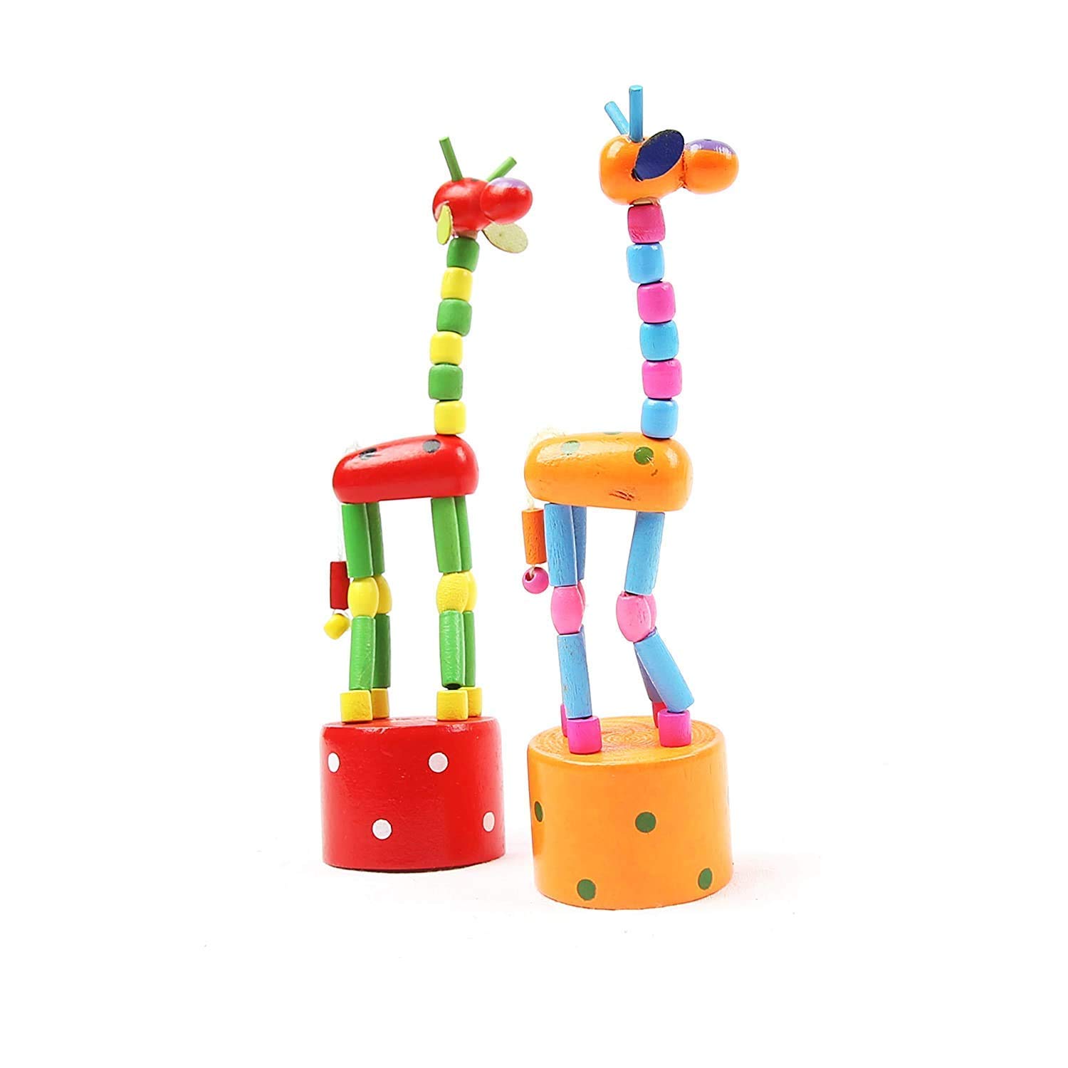 Neotea Wooden Handmade Baby Animals Giraffe Praising Toy for Kids (Multicolour) Pack of 2 (B0B1Q2T57F) Amazon Price History, Amazon Price Tracker