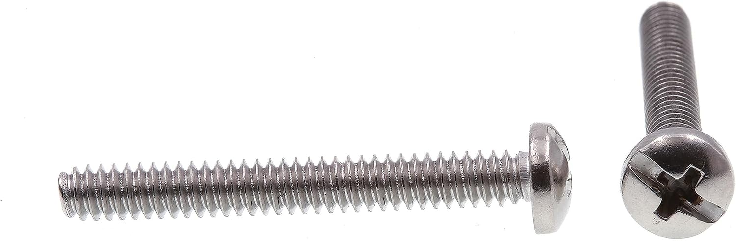 Prime-Line 9009136 Machine Screw, Pan Head, Slotted/Phillips Combo, #10-24 X 1-1/2 in, Grade 18-8 Stainless Steel, Pack of 25