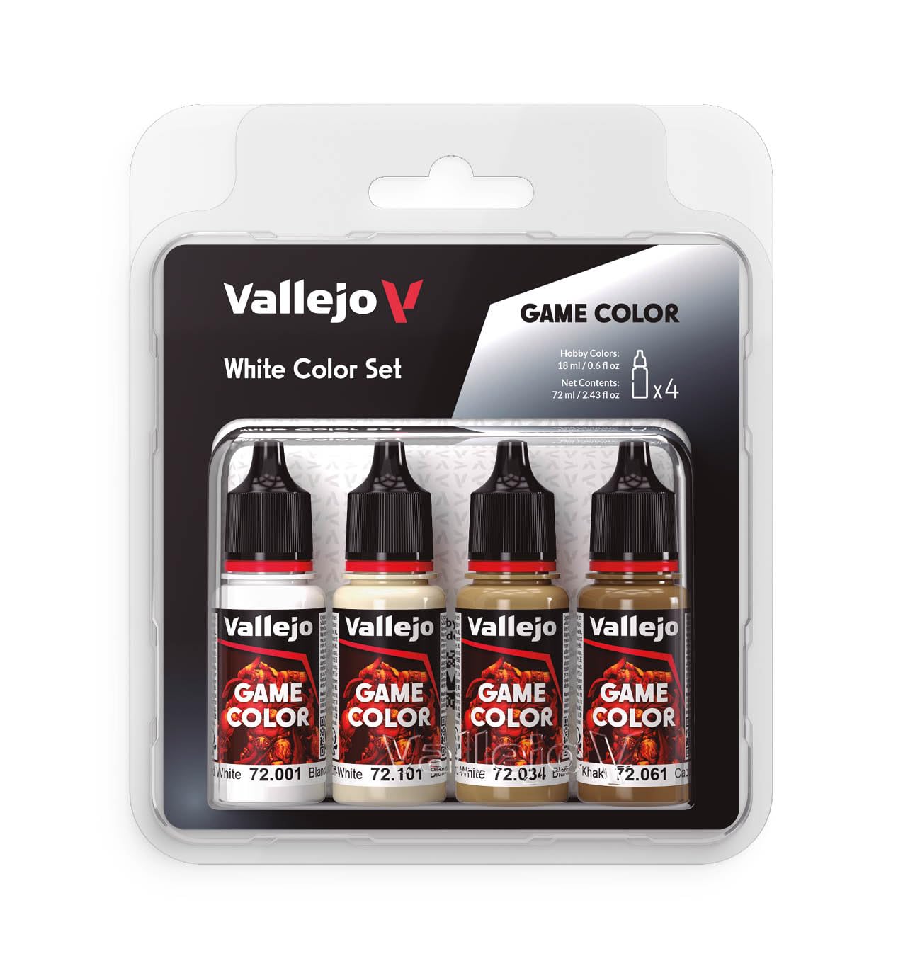 AV Vallejo Game Color Set - White Colors (x4)