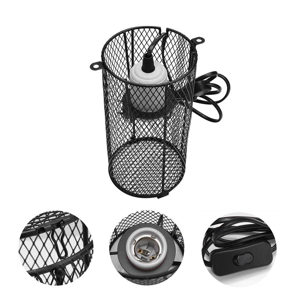 POFET E27 Haustier Keramik Heizung Lampe Heizung Halter Reptilien Infrarot Wärme Birne Halter mit Anti-Hot Halterung für Eidechse Schildkröte