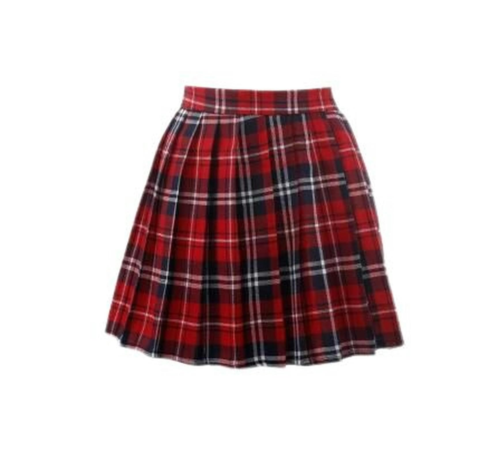 WEITING Falda Plisada Estilo Universitario de Primavera Falda Corta Adelgazante de Cintura Alta Negra de Verano para Mujer - Cuadros Rojos y Verdes - XL