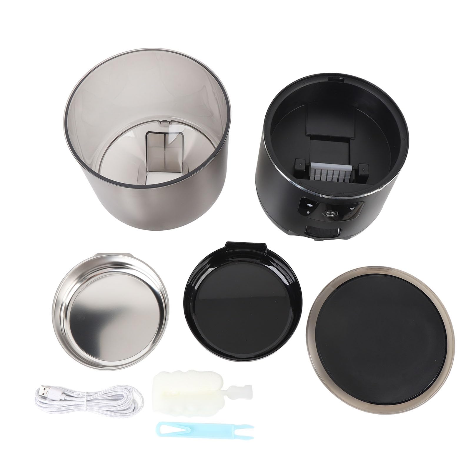 Fabater Alimentatore Automatico per Animali Domestici USB con Avvisi Intelligenti per Cani e Gatti Dispenser di Cibo Temporizzato Wireless con capacità di 4 Litri (BLACK)