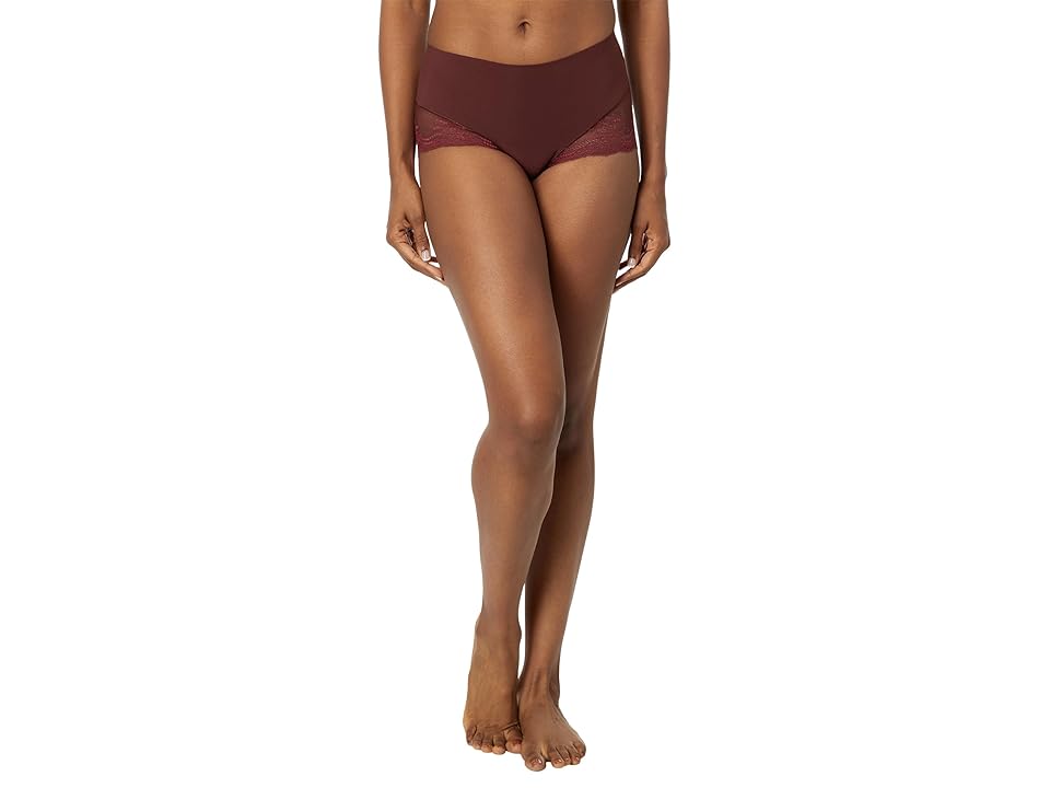 Spanx SPANX Shapewear For Women Undie-Tectable Lace Hi-Hipster Panty (Spice/Winter Rose) Women's Underwear INTERNATIONAL SHIPPING