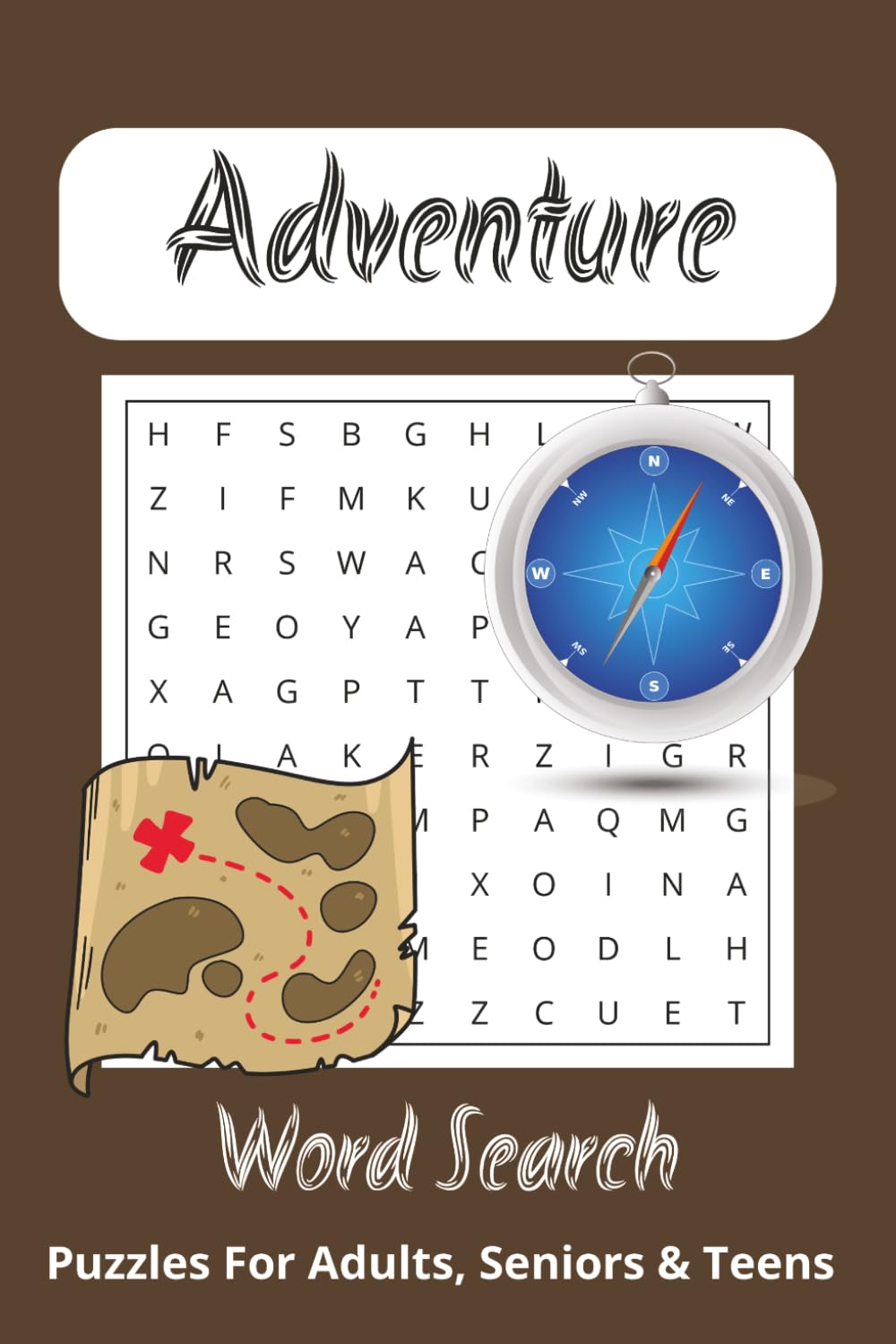 Adventure Word Search Book: Word Searches with Easy to Read Print about Adventure, Expedition, Quest and more | 6x9 inches, 110 pages | 50+ Puzzles ... Gifts for Vacations, Holidays and Free Times