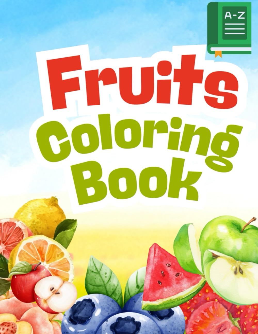 A to Z fruits colouring book