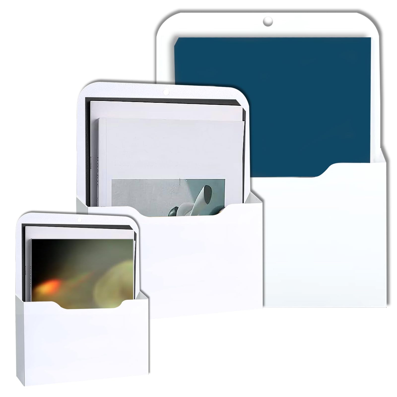 Porte Documents Magnétiques A4 3 pièces pour Tableau Blanc Réfrigérateur