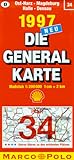  Generalkarte Deutschland 34. Ost- Harz, Magdeburg, Halle, Dessau. Mit Stadtplänen, Farbphotos und Reiseführer