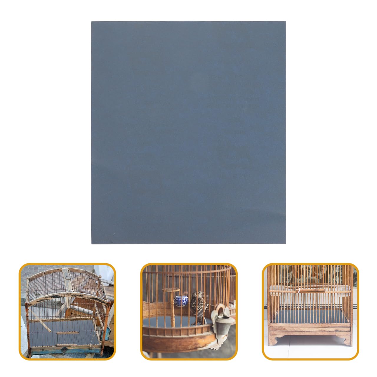 Bird Cage Sandpaper Sheets - 10 Pack Silicon Carbide Gravel Liner Paper for Small Birds Safe and Comfortable Birdcage Bedding - Image 3