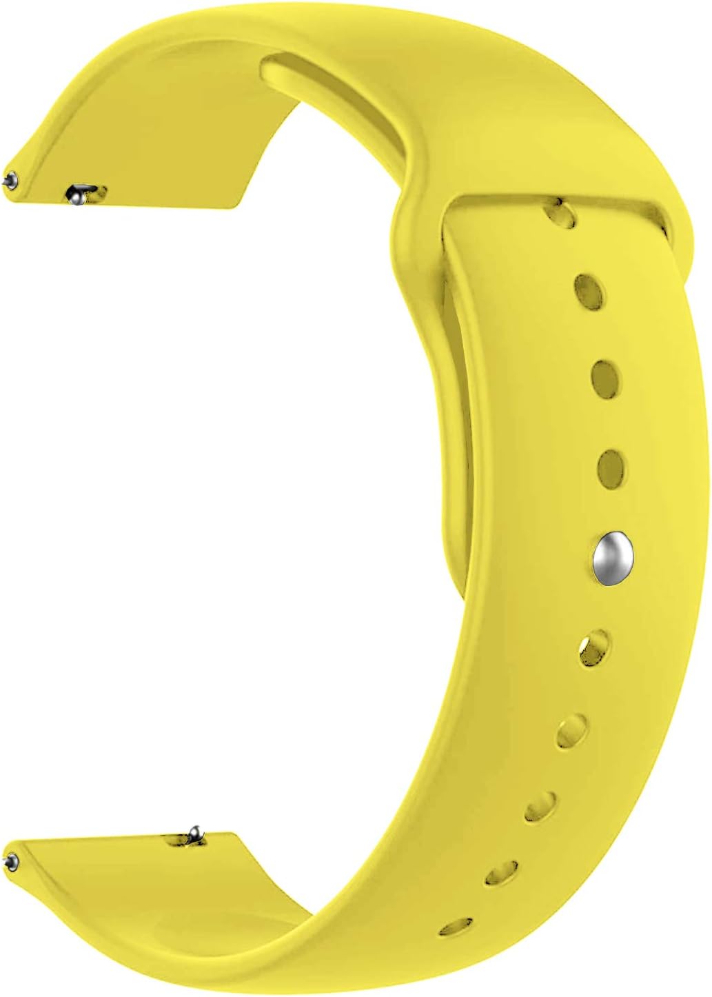 ONE ECHELON Quick Release Watch Band Compatible With Armfit Code 21 Silicone Replacement Smart Watch Strap with Button Lock (Yellow)