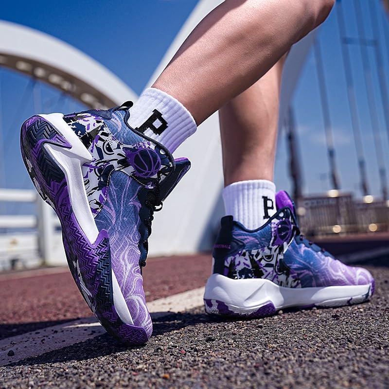 Zapatos de baloncesto de caña alta, informales y resistentes 3