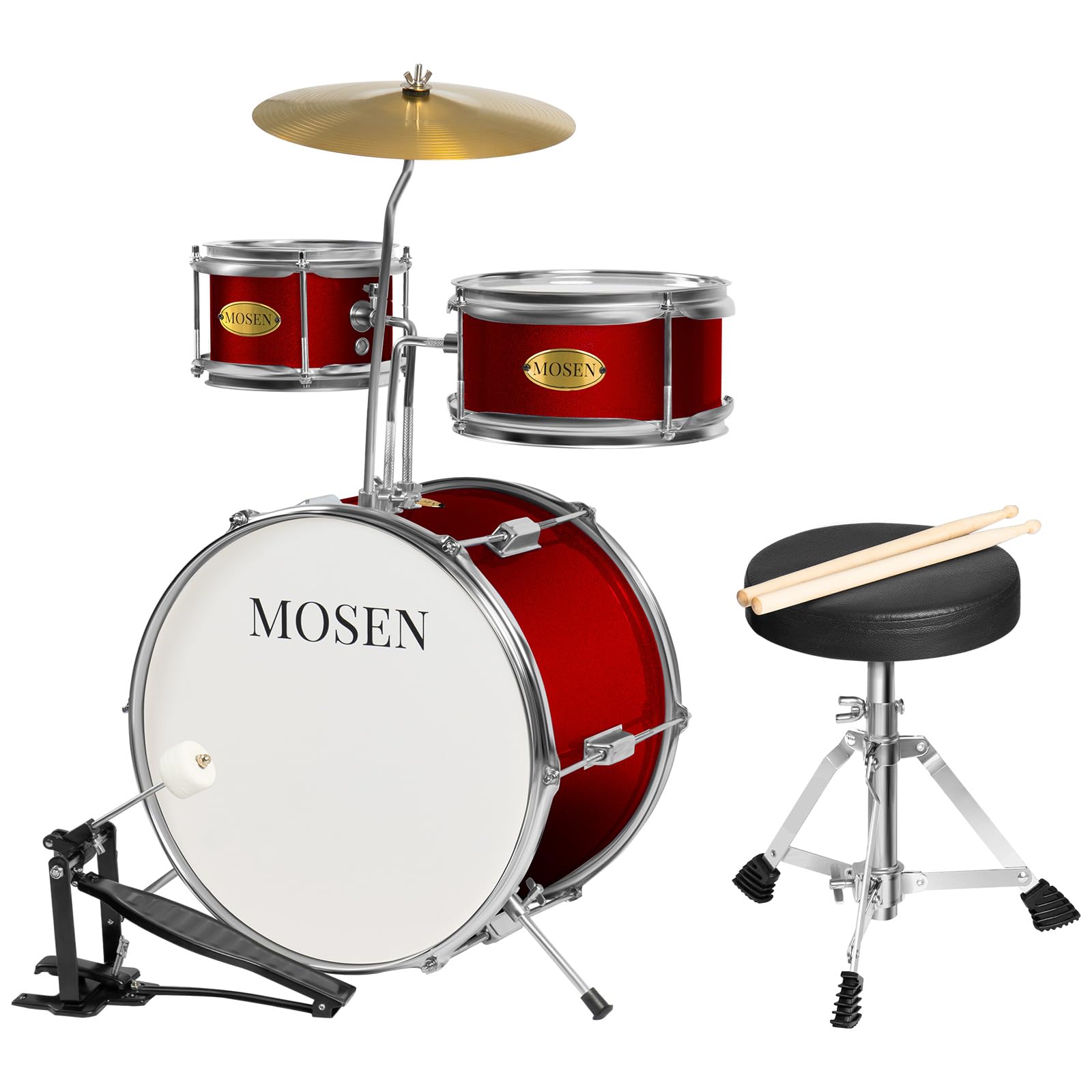 Amazon.com: MOSEN Drum Set 3-Piece Beginner Drum Set Junior Drum